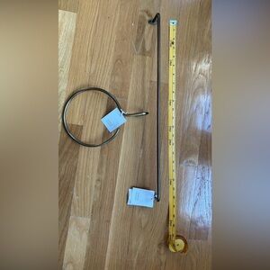 Zara Home Bronze Tone Metal Towel Ring and Towel Bar Set